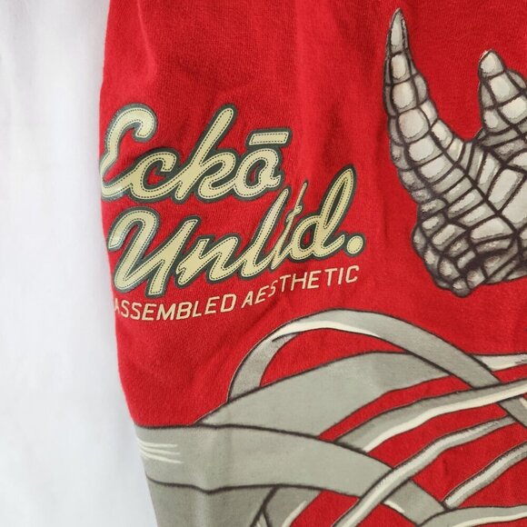 Ecko Unlimited Rhino T-Shirt Red Mens Medium Y2k - Picture 4 of 8